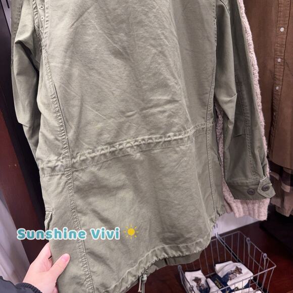 NWT Polo Ralph Lauren Woman Iconic Field Jacket Hoodie Patches Olive small - Picture 3 of 9